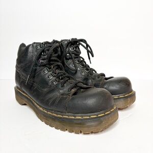 VTG Y2K Dr. Martens Black Leather Men\'s Boots Chunky Size 9 Dr Martens Leather Chunky Y2K Boots - Men main image 2